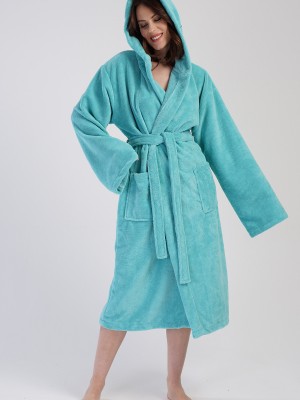 Woman Soft Hoodie Detail Bathrobe Woman Soft Hoodie Detail Bathrobe