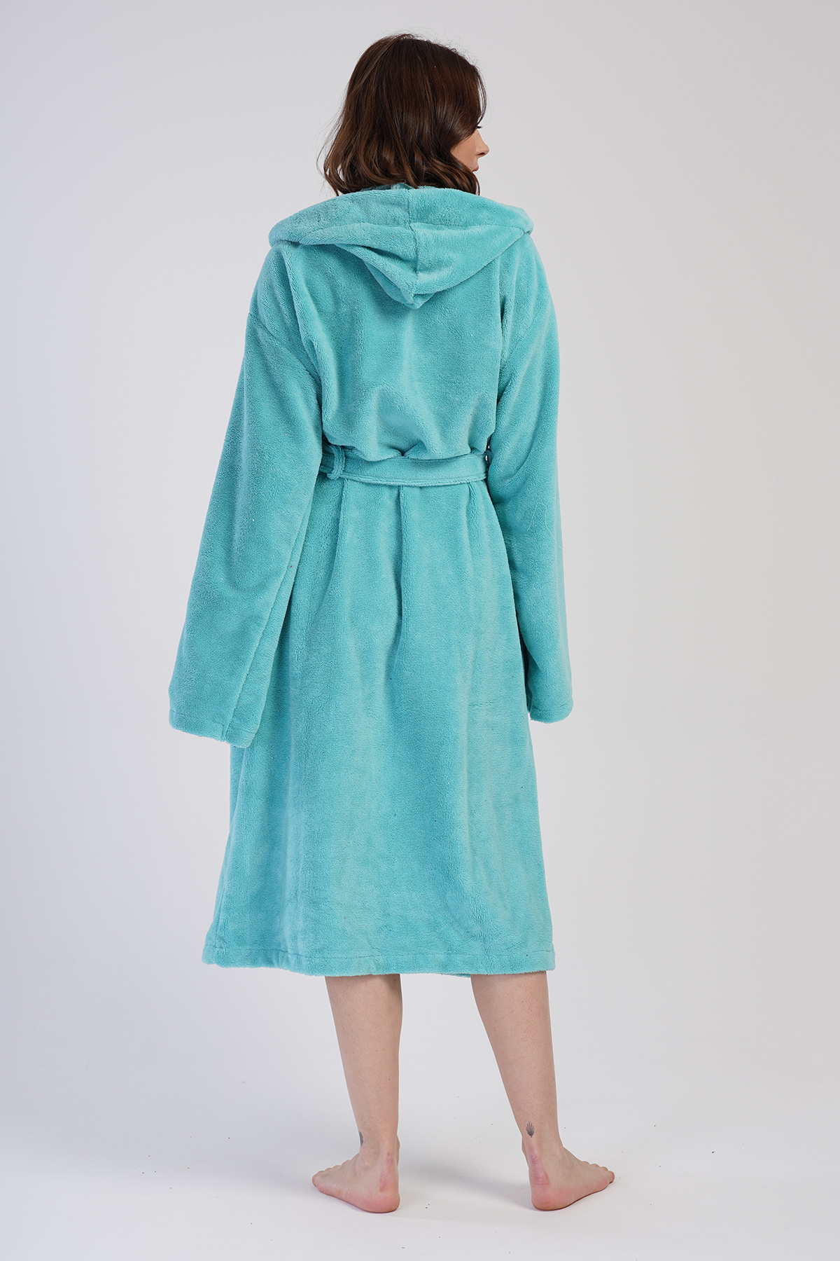 Woman Soft Hoodie Detail Bathrobe Woman Soft Hoodie Detail Bathrobe
