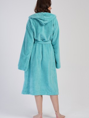 Woman Soft Hoodie Detail Bathrobe Woman Soft Hoodie Detail Bathrobe