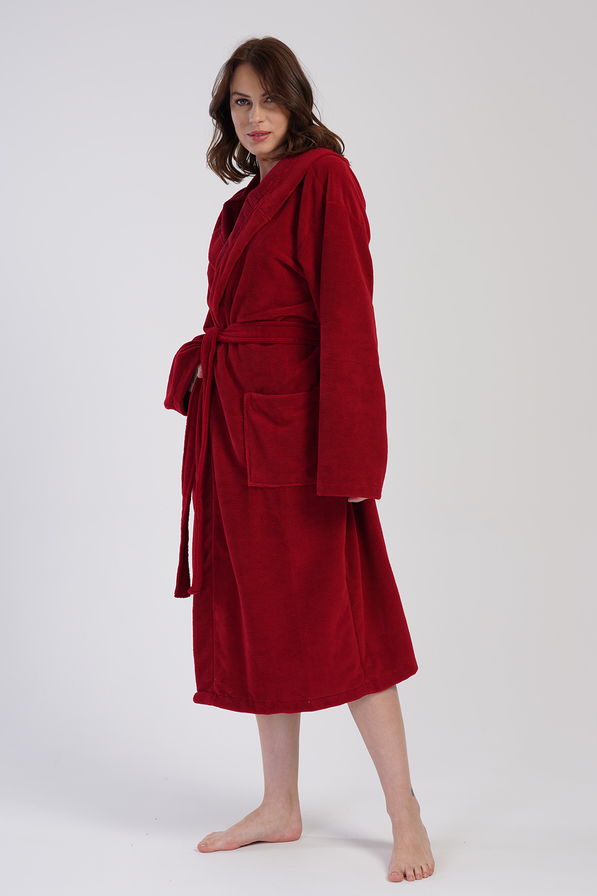 Woman Soft Hoodie Detail Bathrobe Woman Soft Hoodie Detail Bathrobe