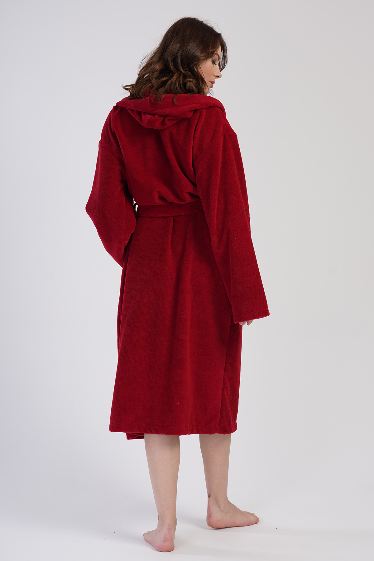 Woman Soft Hoodie Detail Bathrobe Woman Soft Hoodie Detail Bathrobe