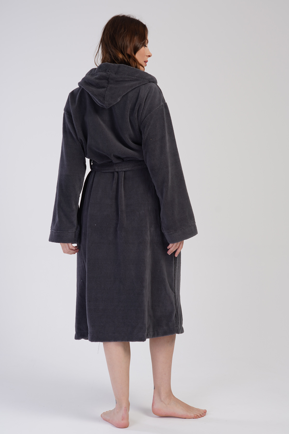 Woman Soft Hoodie Detail Bathrobe Woman Soft Hoodie Detail Bathrobe