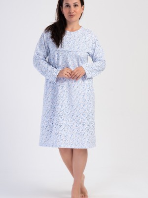 Woman Cotton Verenda Grandma Nightgown Woman Cotton Verenda Grandma Nightgown
