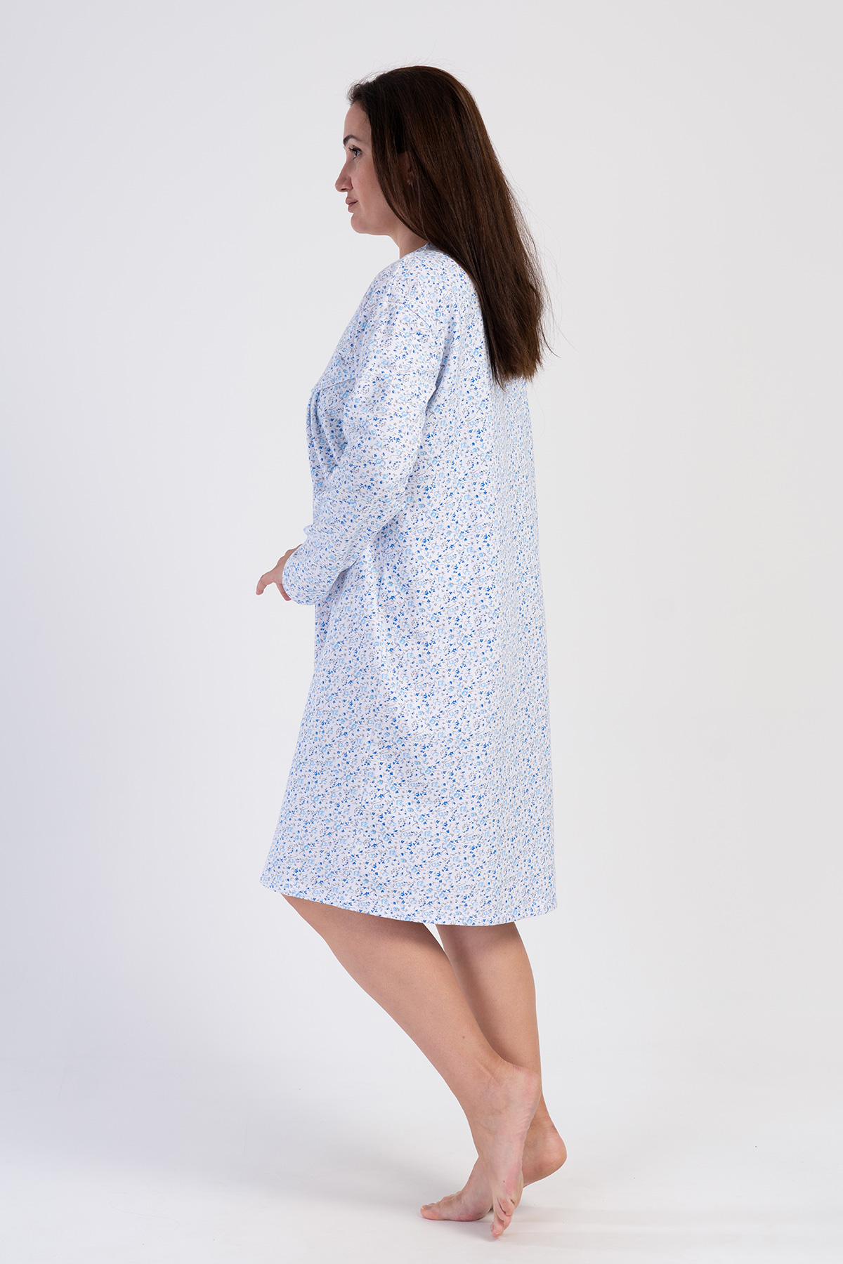 Woman Cotton Verenda Grandma Nightgown Woman Cotton Verenda Grandma Nightgown