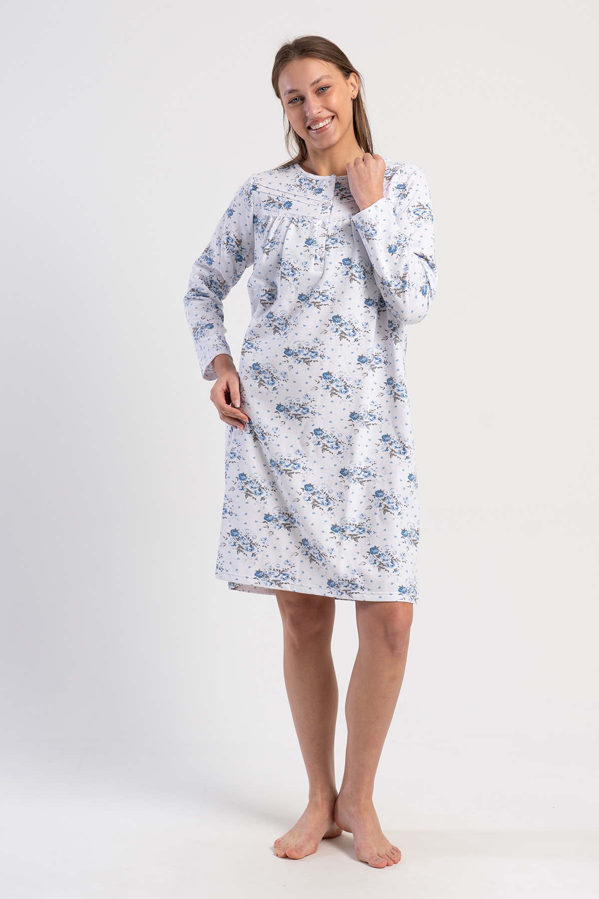 Woman Neha Cotton Grandma Nightgown Woman Neha Cotton Grandma Nightgown