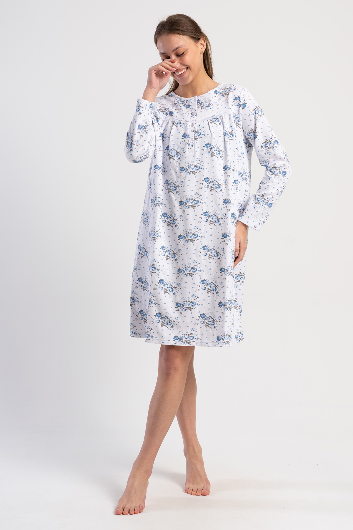 Woman Neha Cotton Grandma Nightgown Woman Neha Cotton Grandma Nightgown