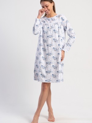Woman Neha Cotton Grandma Nightgown Woman Neha Cotton Grandma Nightgown