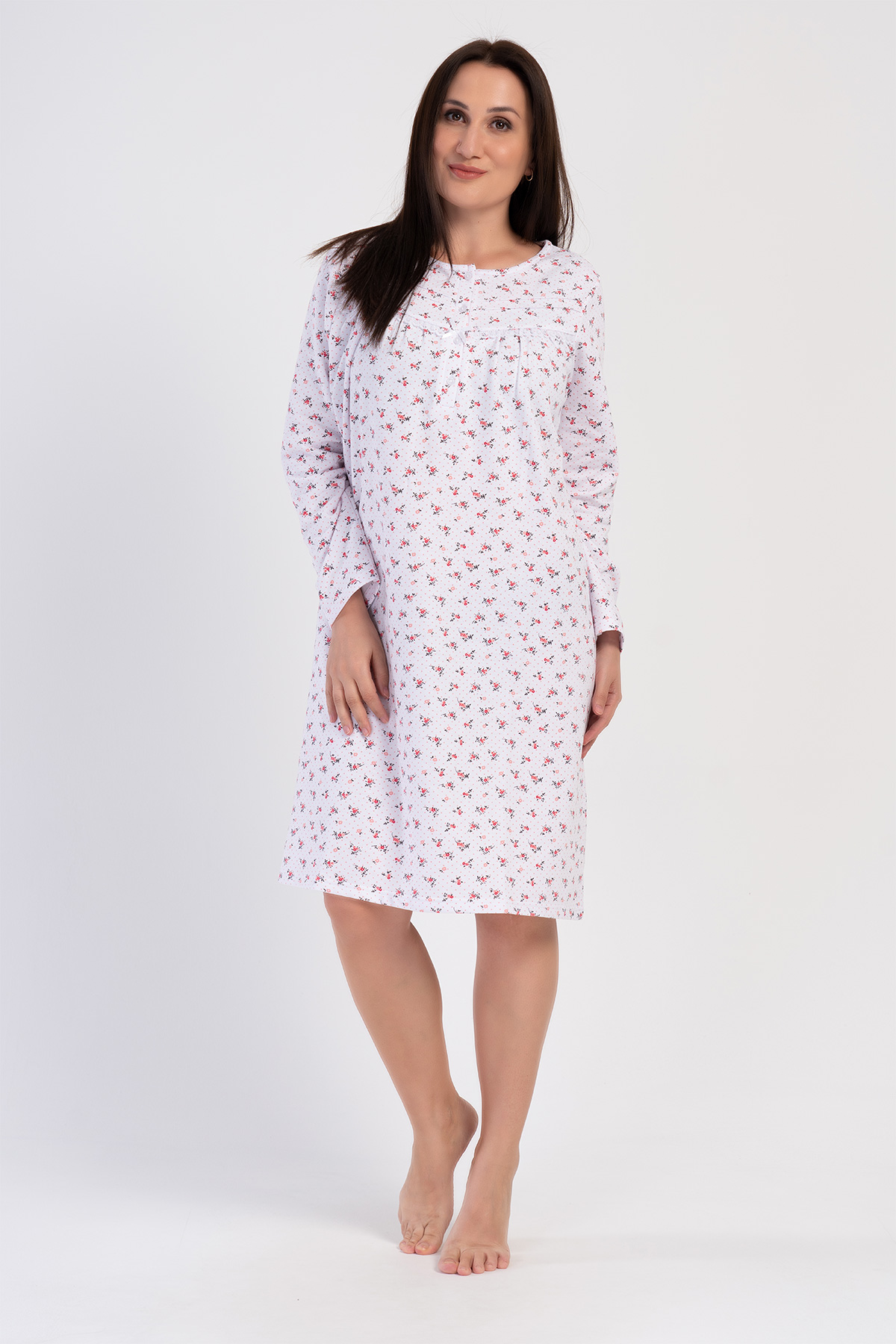 Woman Big Size Dena Cotton Grandma Nightgown Woman Big Size Dena Cotton Grandma Nightgown
