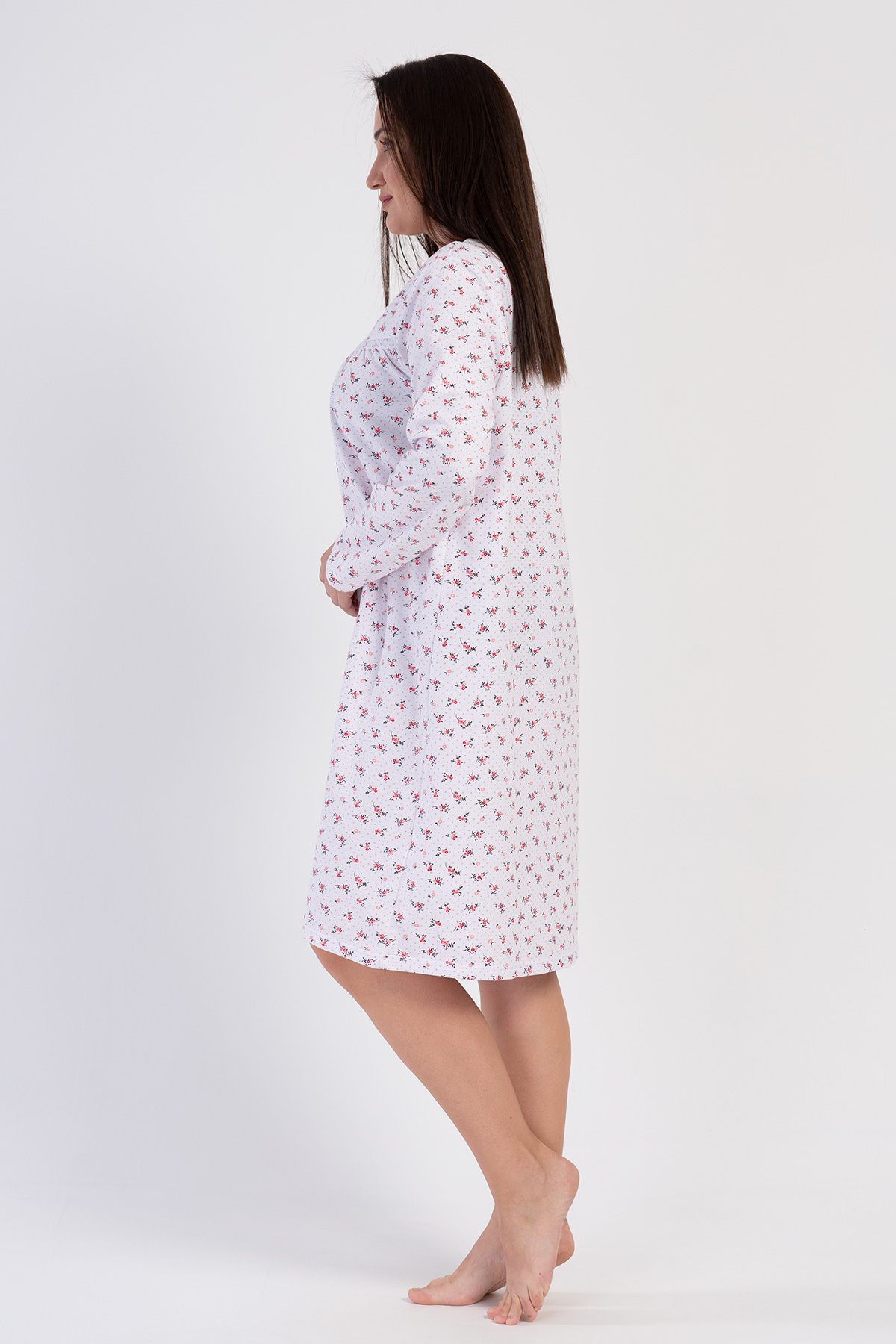 Woman Big Size Dena Cotton Grandma Nightgown Woman Big Size Dena Cotton Grandma Nightgown