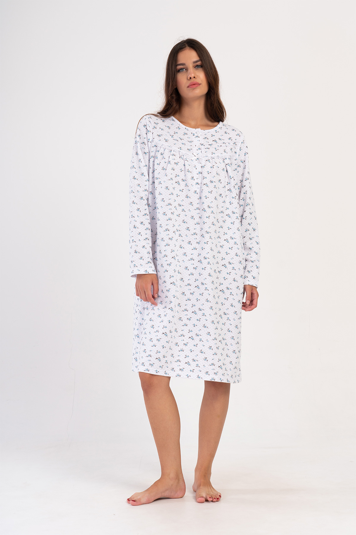 Woman Big Size Dena Cotton Grandma Nightgown Woman Big Size Dena Cotton Grandma Nightgown