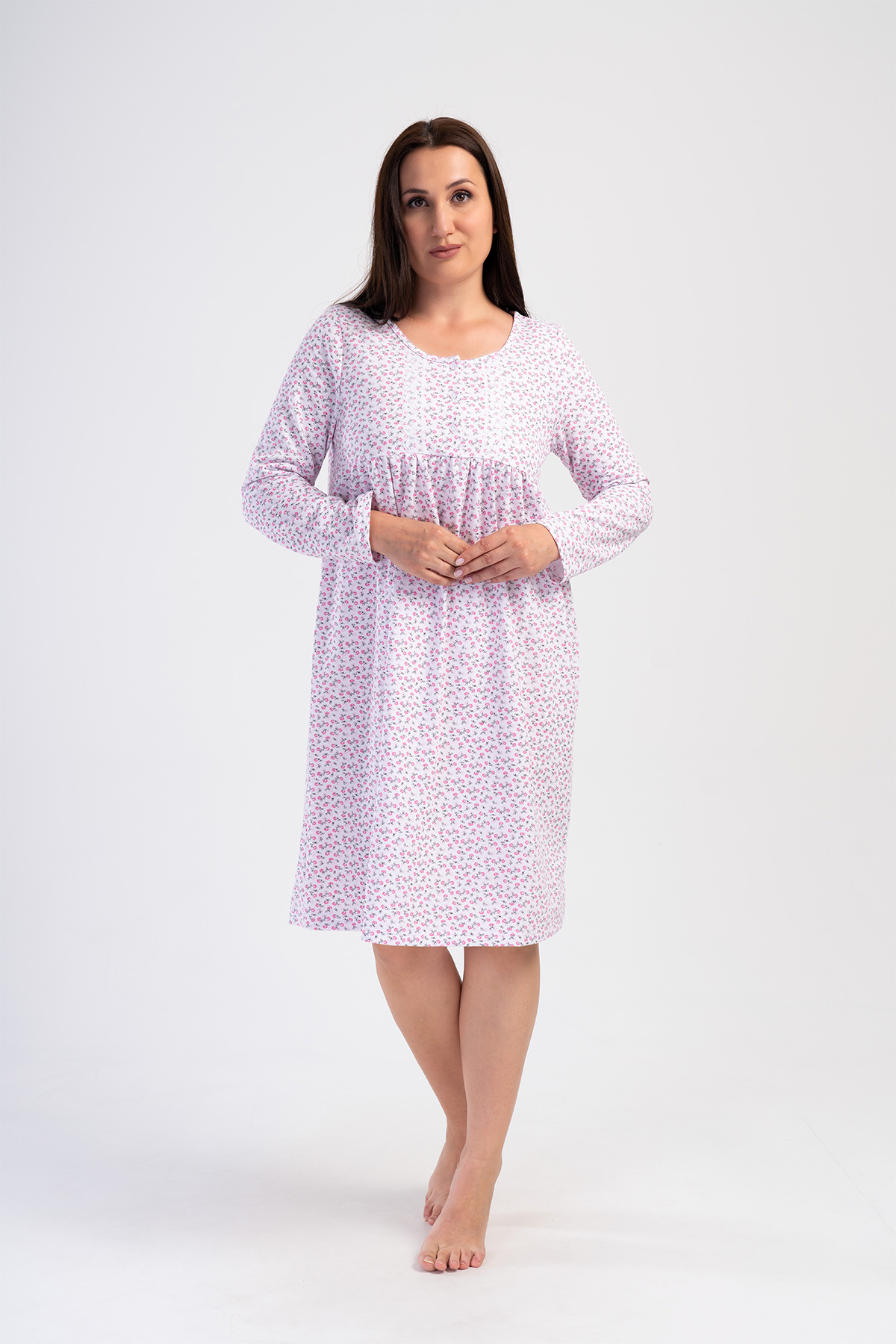 Woman Kaste Big Size Cotton Grandma Nightgown Woman Kaste Big Size Cotton Grandma Nightgown