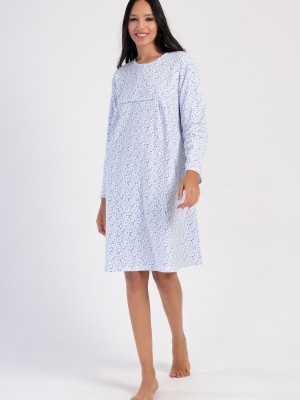 Woman Mesta Cotton Grandma Nightgown Woman Mesta Cotton Grandma Nightgown