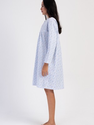Woman Mesta Cotton Grandma Nightgown Woman Mesta Cotton Grandma Nightgown