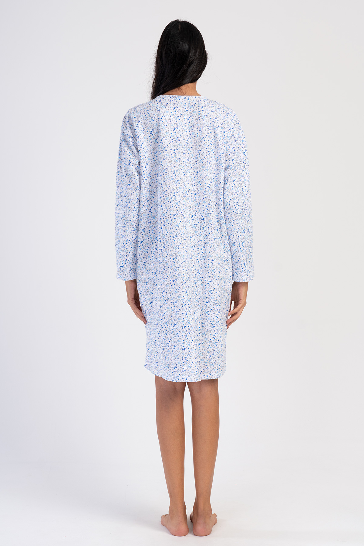 Woman Mesta Cotton Grandma Nightgown Woman Mesta Cotton Grandma Nightgown