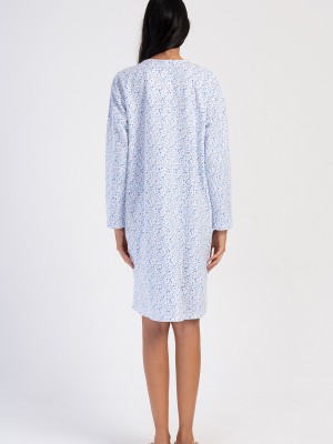 Woman Mesta Cotton Grandma Nightgown Woman Mesta Cotton Grandma Nightgown