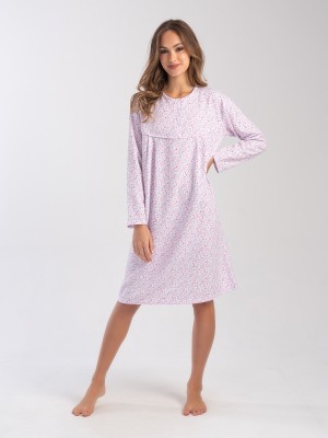 Woman Mesta Cotton Grandma Nightgown Woman Mesta Cotton Grandma Nightgown
