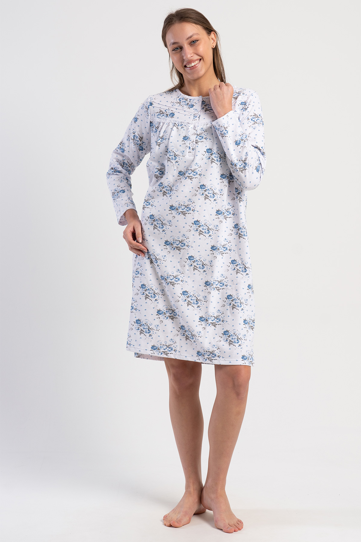 Woman Testa Cotton Grandma Nightgown Woman Testa Cotton Grandma Nightgown