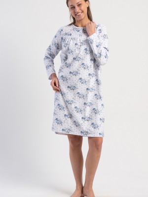 Woman Testa Cotton Grandma Nightgown Woman Testa Cotton Grandma Nightgown