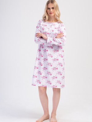 Woman Testa Cotton Grandma Nightgown Woman Testa Cotton Grandma Nightgown