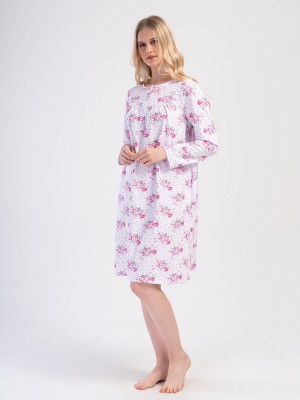 Woman Testa Cotton Grandma Nightgown Woman Testa Cotton Grandma Nightgown