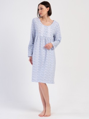 Woman Dery Cotton Grandma Nightgown Woman Dery Cotton Grandma Nightgown