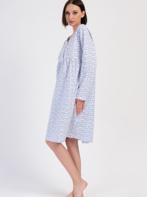 Woman Dery Cotton Grandma Nightgown Woman Dery Cotton Grandma Nightgown