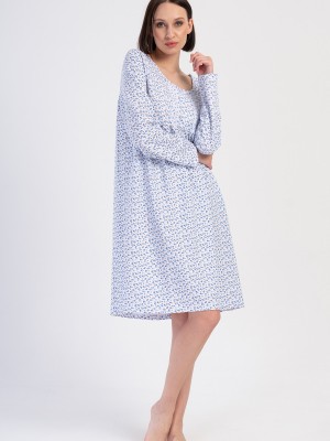 Woman Dery Cotton Grandma Nightgown Woman Dery Cotton Grandma Nightgown