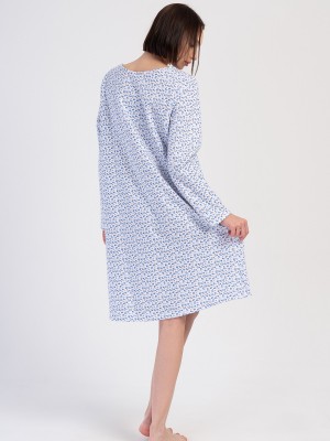 Woman Dery Cotton Grandma Nightgown Woman Dery Cotton Grandma Nightgown