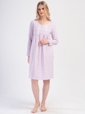Woman Dery Cotton Grandma Nightgown Woman Dery Cotton Grandma Nightgown