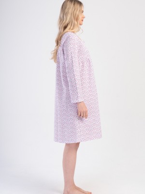 Woman Dery Cotton Grandma Nightgown Woman Dery Cotton Grandma Nightgown