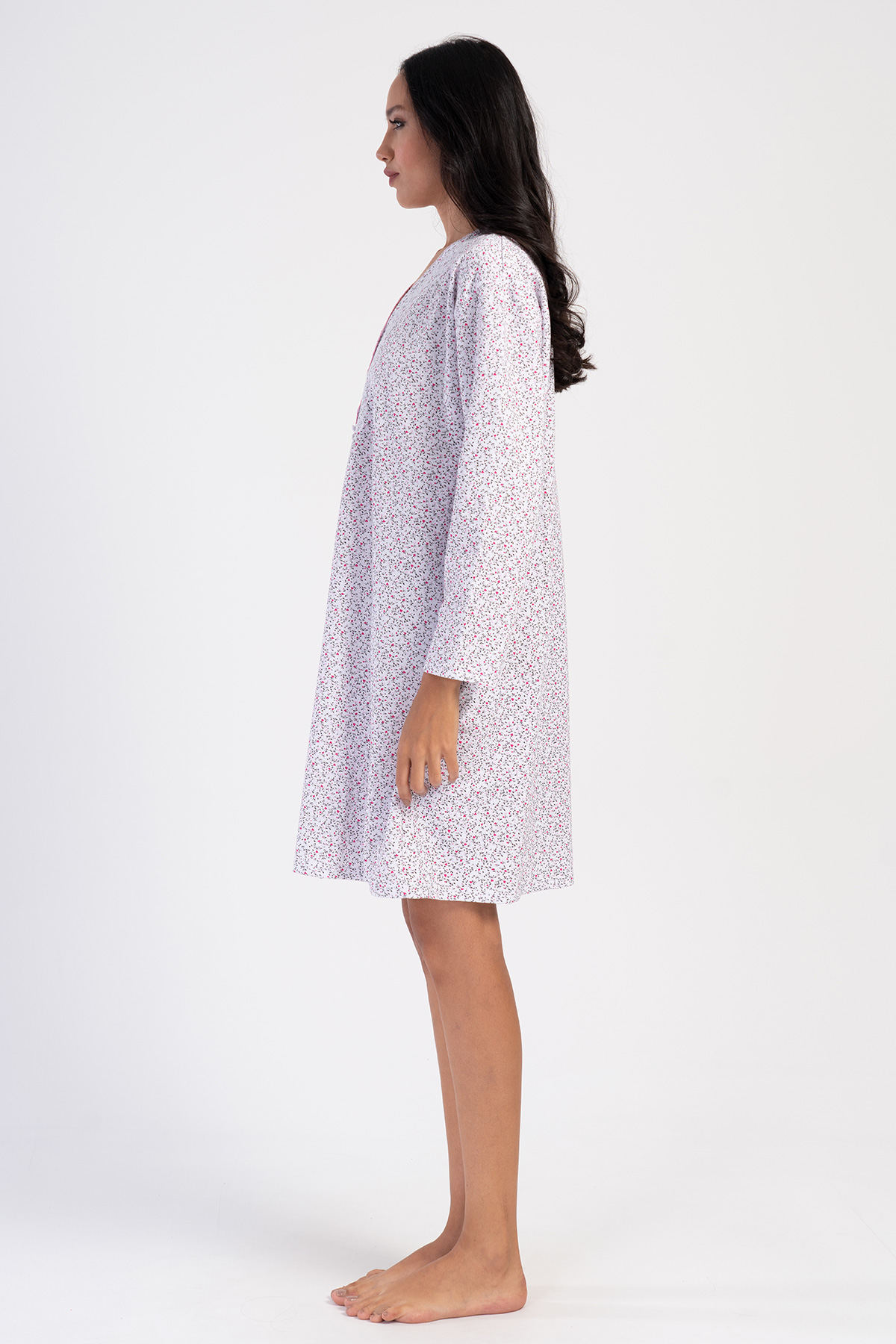 Woman Serra Cotton Grandma Nightgown Woman Serra Cotton Grandma Nightgown