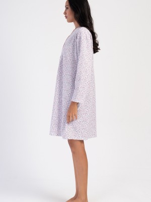 Woman Serra Cotton Grandma Nightgown Woman Serra Cotton Grandma Nightgown