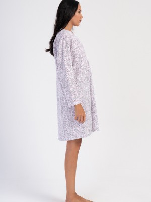 Woman Serra Cotton Grandma Nightgown Woman Serra Cotton Grandma Nightgown