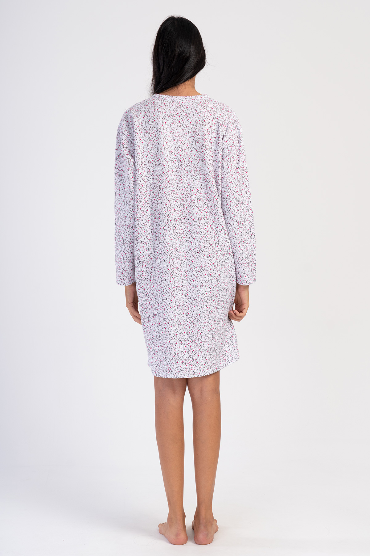 Woman Serra Cotton Grandma Nightgown Woman Serra Cotton Grandma Nightgown