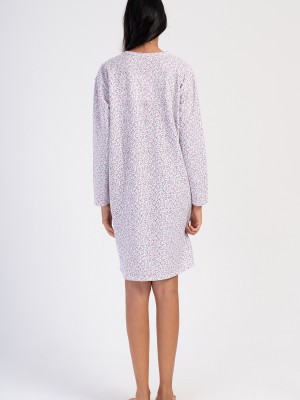 Woman Serra Cotton Grandma Nightgown Woman Serra Cotton Grandma Nightgown