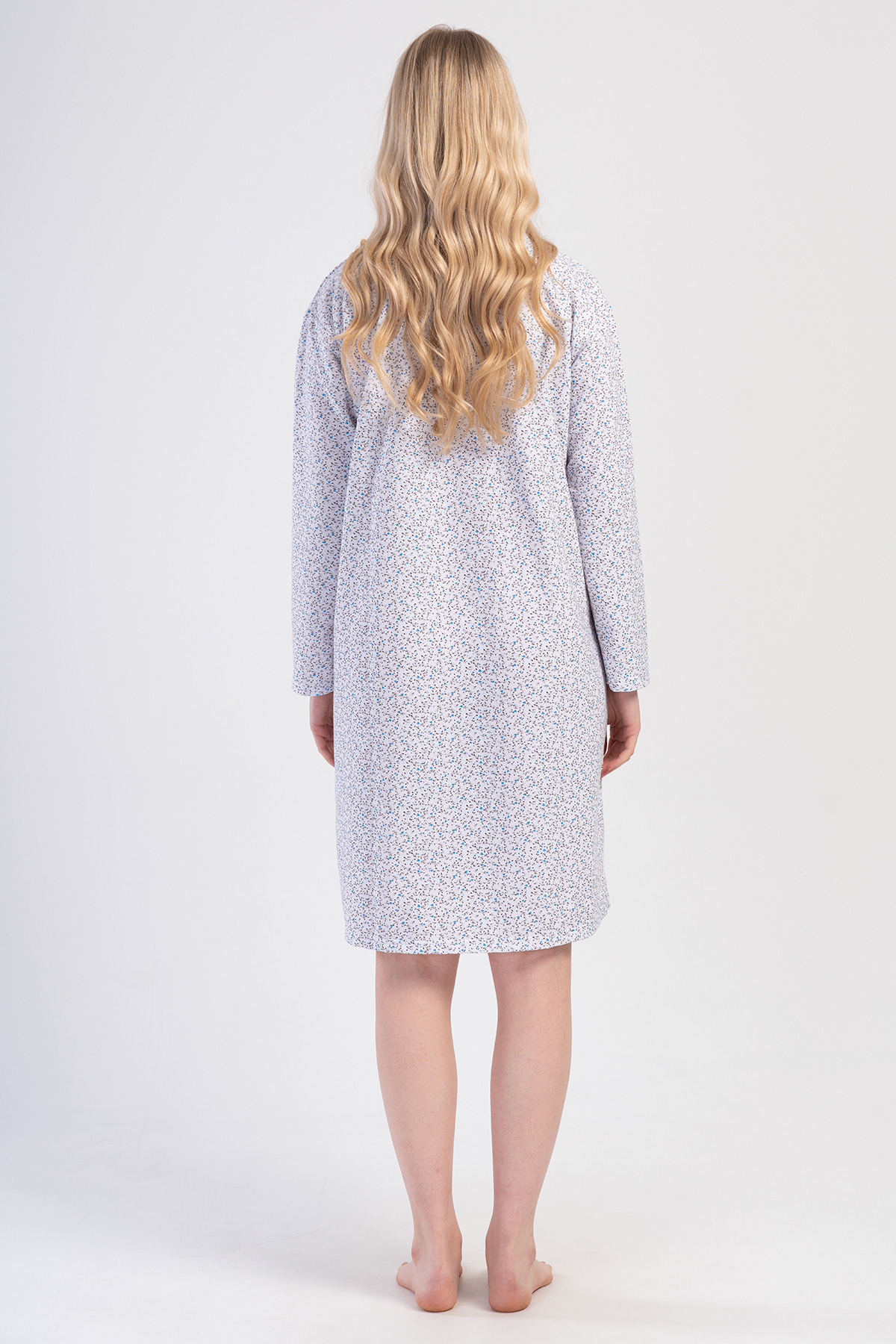 Woman Serra Cotton Grandma Nightgown Woman Serra Cotton Grandma Nightgown