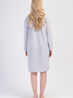 Woman Serra Cotton Grandma Nightgown Woman Serra Cotton Grandma Nightgown