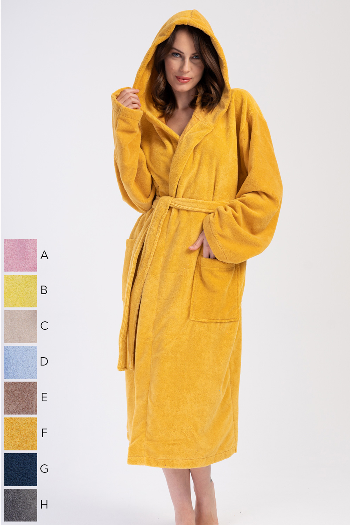 Woman Coolors Hoodie Dressing Gown Woman Coolors Hoodie Dressing Gown
