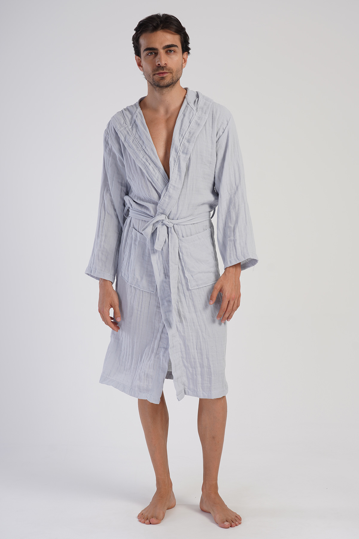 Woman Muslin Dega Bathrobe Woman Muslin Dega Bathrobe
