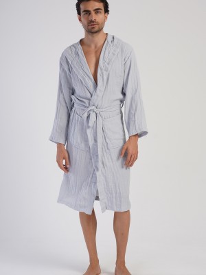 Woman Muslin Dega Bathrobe Woman Muslin Dega Bathrobe