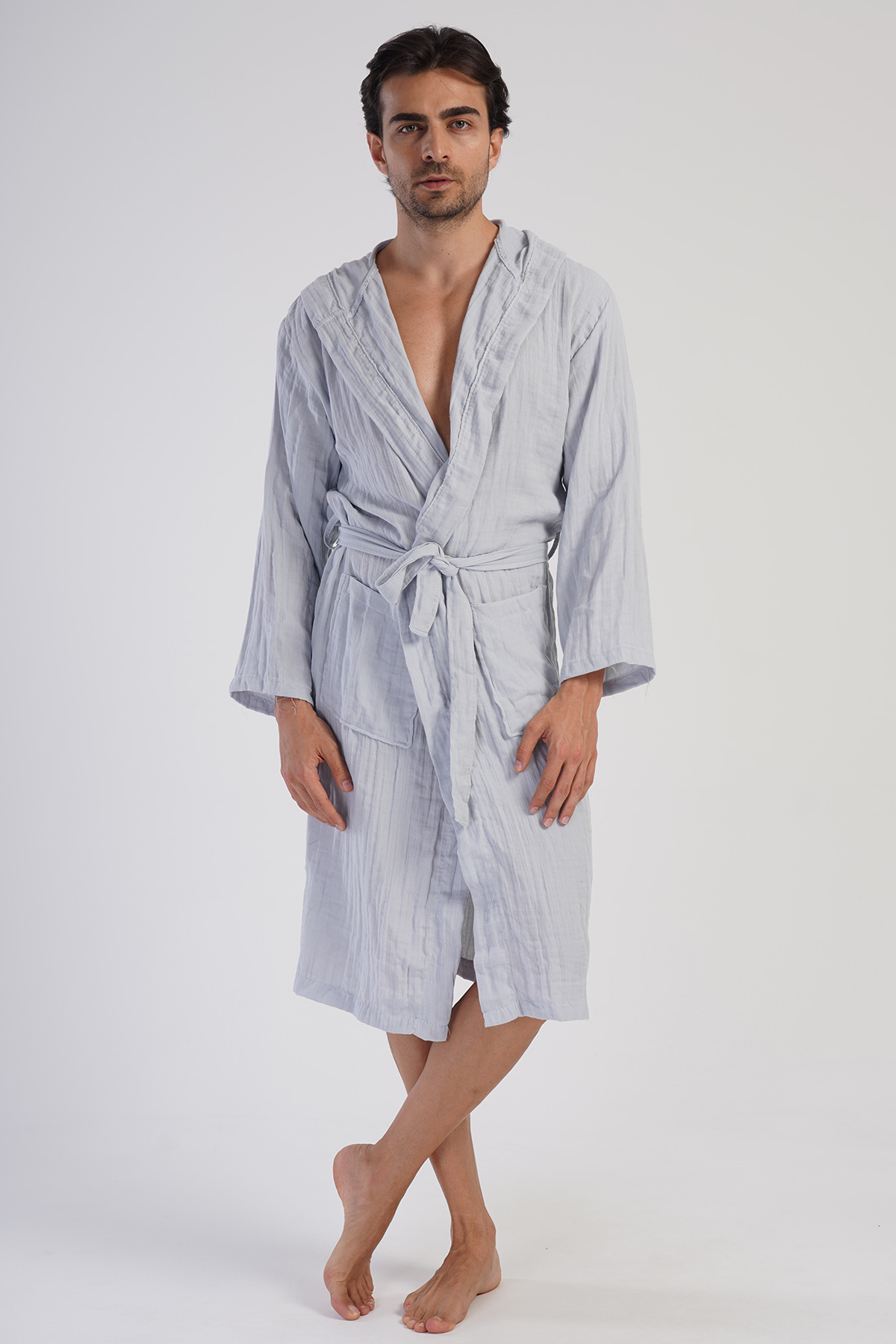 Woman Muslin Dega Bathrobe Woman Muslin Dega Bathrobe
