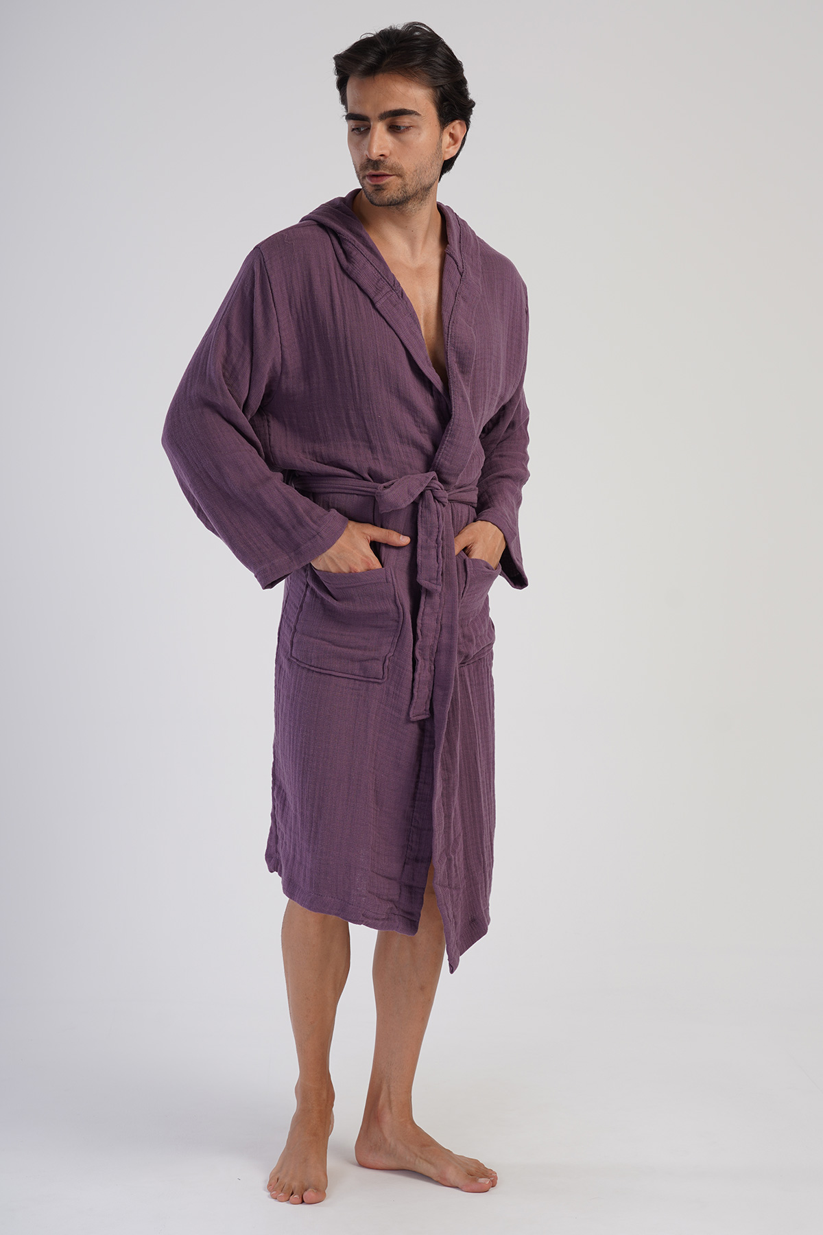 Woman Muslin Dega Bathrobe Woman Muslin Dega Bathrobe