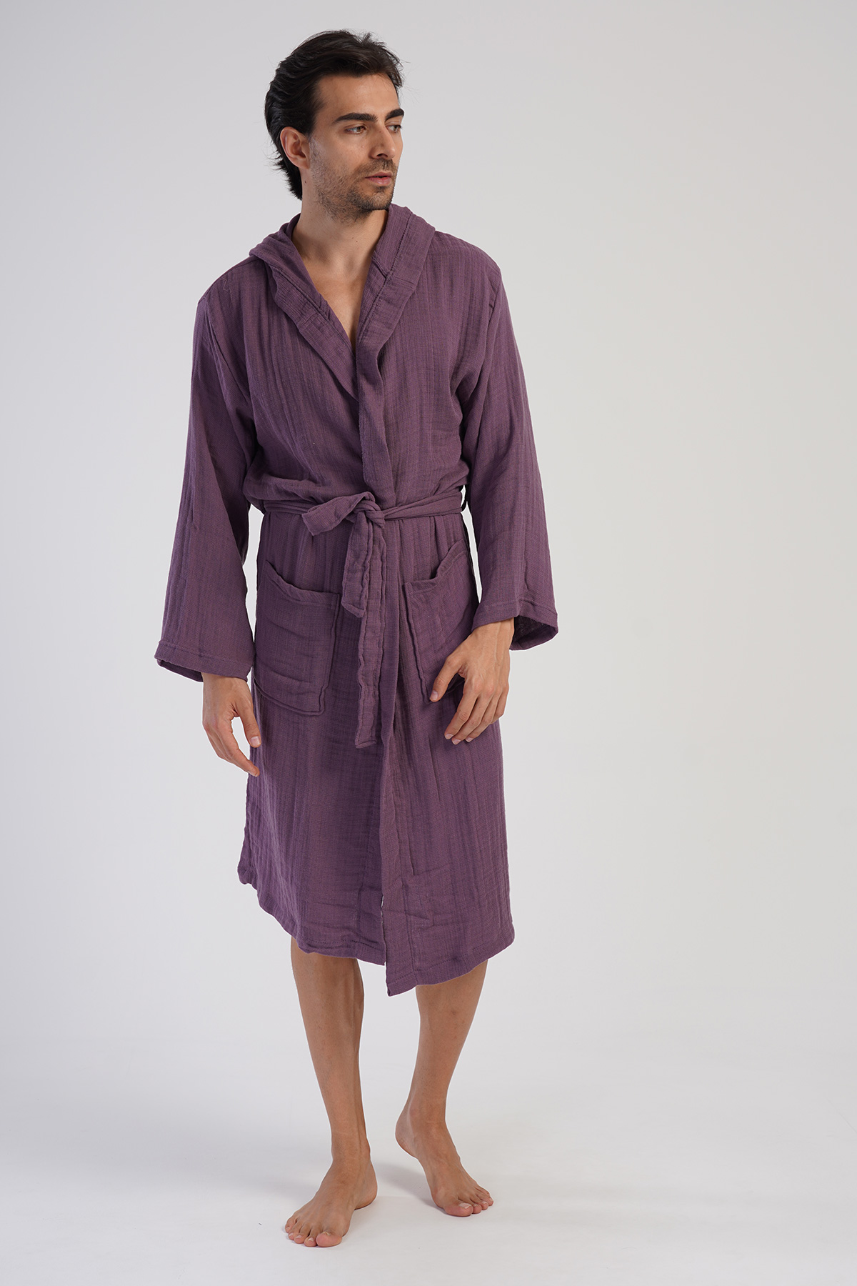 Woman Muslin Dega Bathrobe Woman Muslin Dega Bathrobe