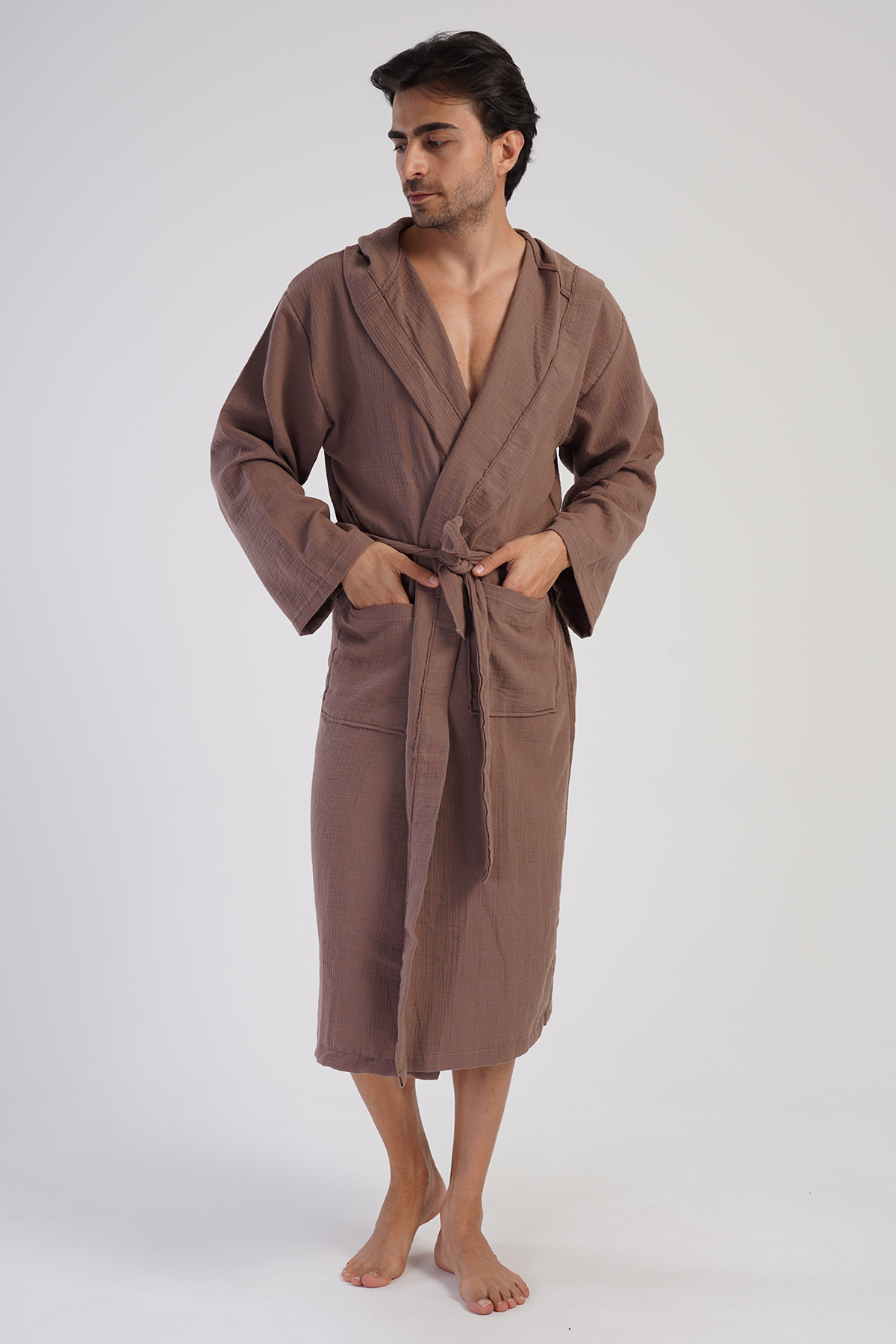 Woman Muslin Dega Bathrobe Woman Muslin Dega Bathrobe