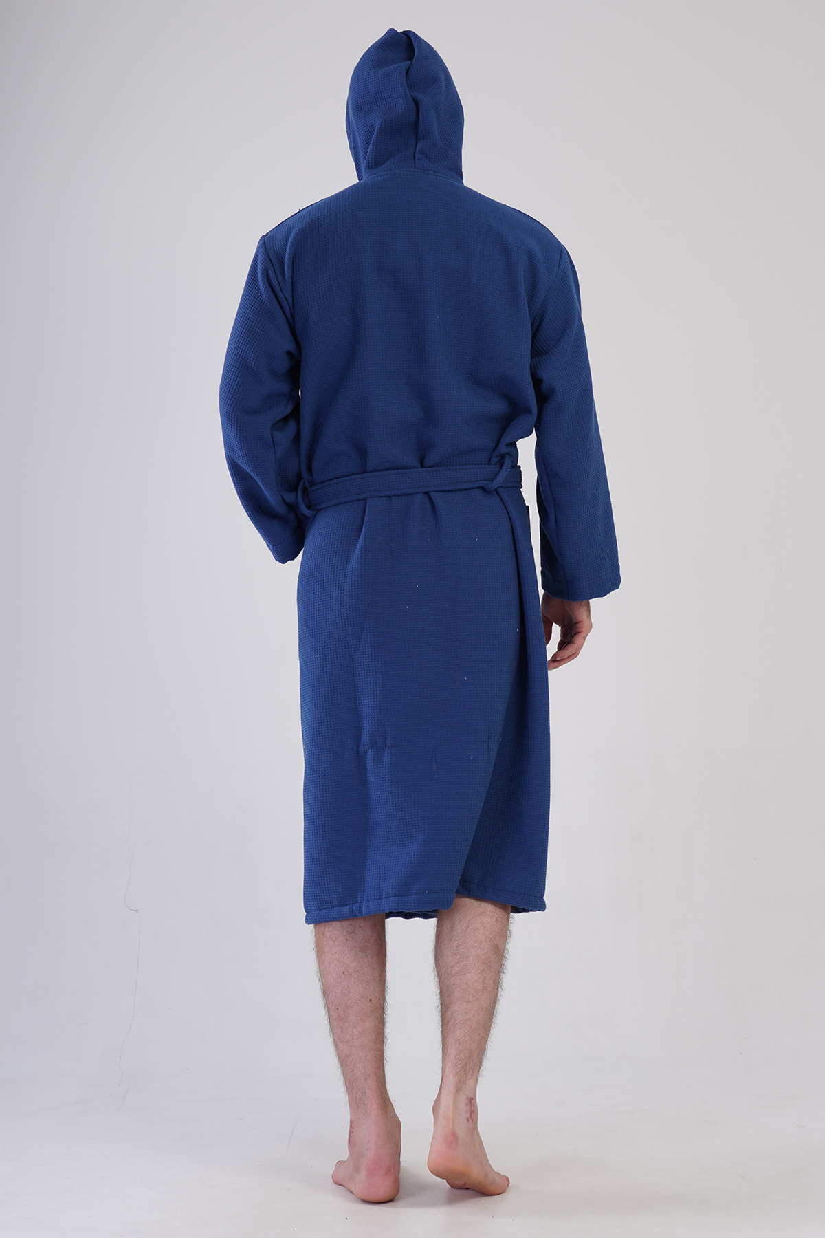 Man Waffle Vega Hoodie Detail Bathrobe Man Waffle Vega Hoodie Detail Bathrobe