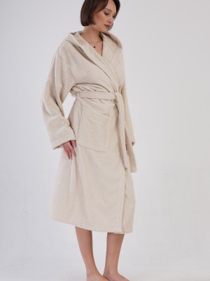 Woman Bukle Impatiens Hoodie Detail Bathrobe Woman Bukle Impatiens Hoodie Detail Bathrobe