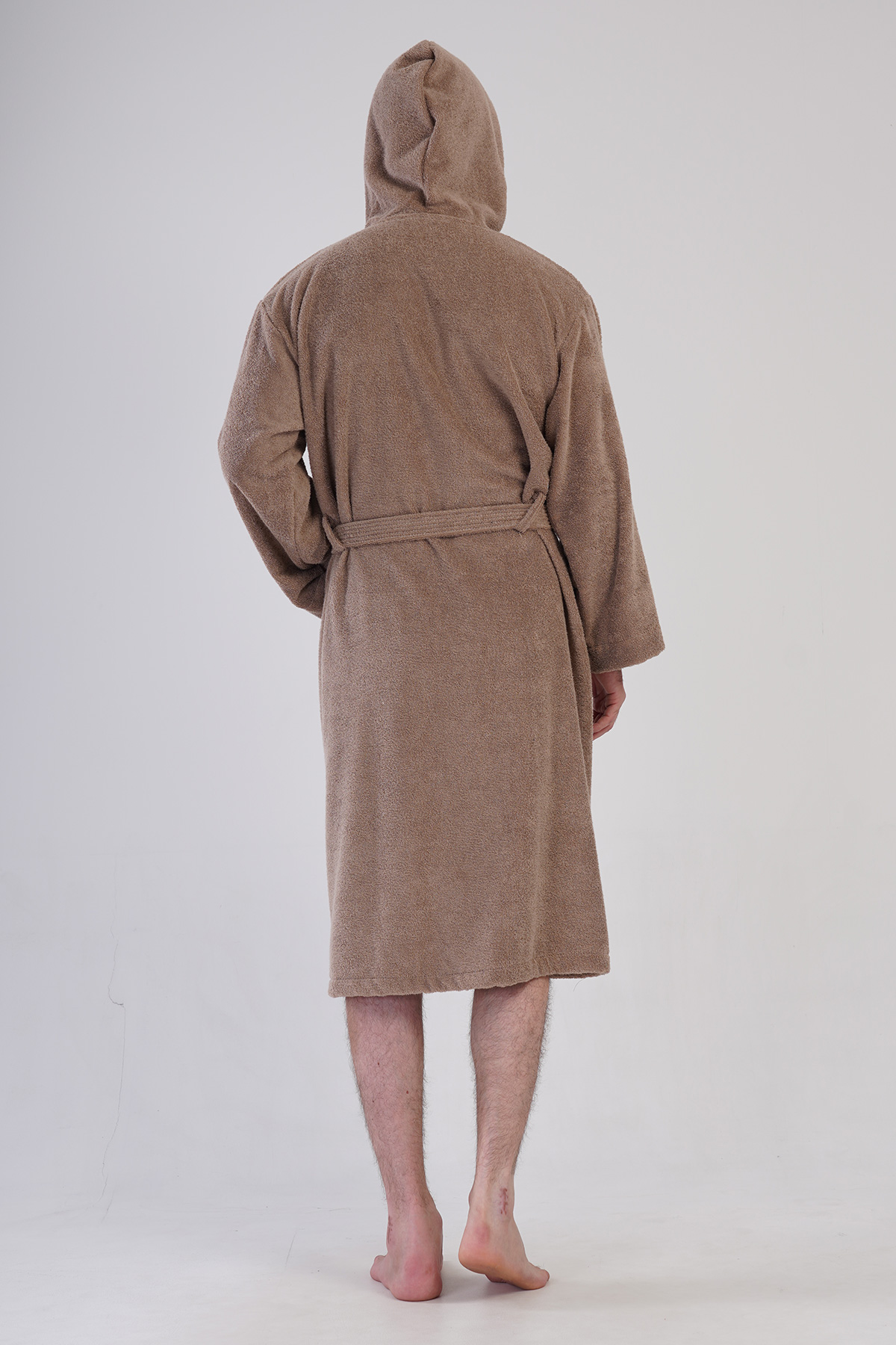 Man Bukle Brown Hoodie Detail Bathrobe Man Bukle Brown Hoodie Detail Bathrobe