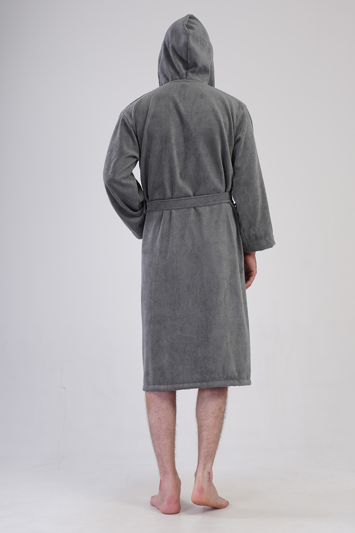 Man Triga Blue Hoodie Detail Bathrobe Man Triga Blue Hoodie Detail Bathrobe