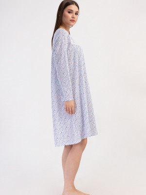 Woman Cotton Mela Grandma Nightgown Woman Cotton Mela Grandma Nightgown