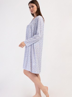 Woman Cotton Mela Grandma Nightgown Woman Cotton Mela Grandma Nightgown
